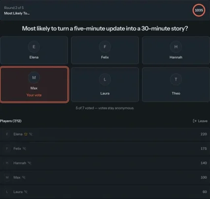 Most Likely To⦠gameplay screenshot